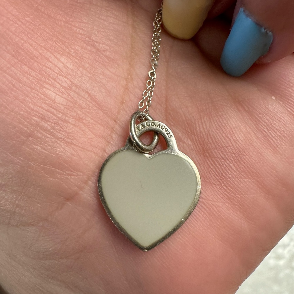 🩶💜Tiffany Small Heart Tag Charm 💜🩶